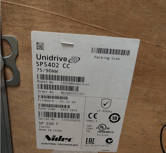 Huge Inventory Emerson 90kw AC DC Drive Sp5402