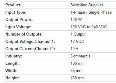 1-Phase Primary Switched Rail Power Supply 2938811