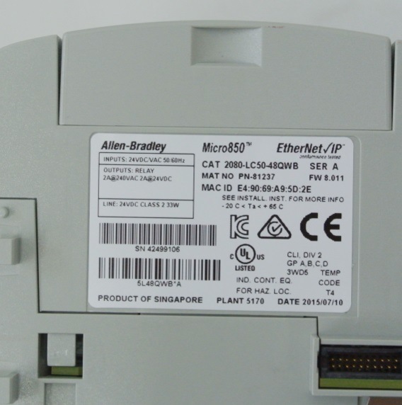 20 Outputs Micro830 PLC CPU of Allen Bradley 2080-LC30-48qbb