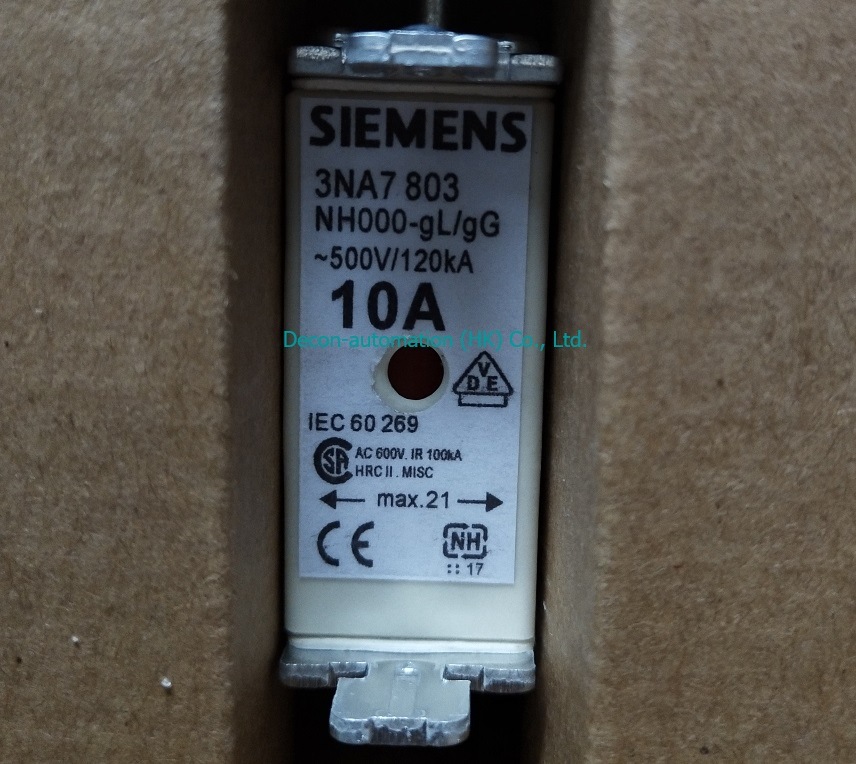 Siemens 100A 000 Nh Centred Tag 3na7 803 Fuse