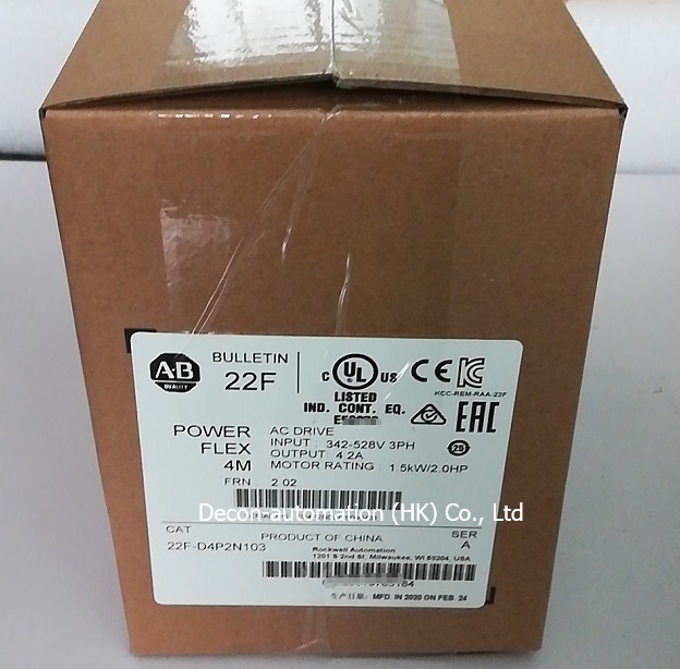 1.5kw Allen-Bradley 22f-D4p2n103 AC Drive VFD Inverter