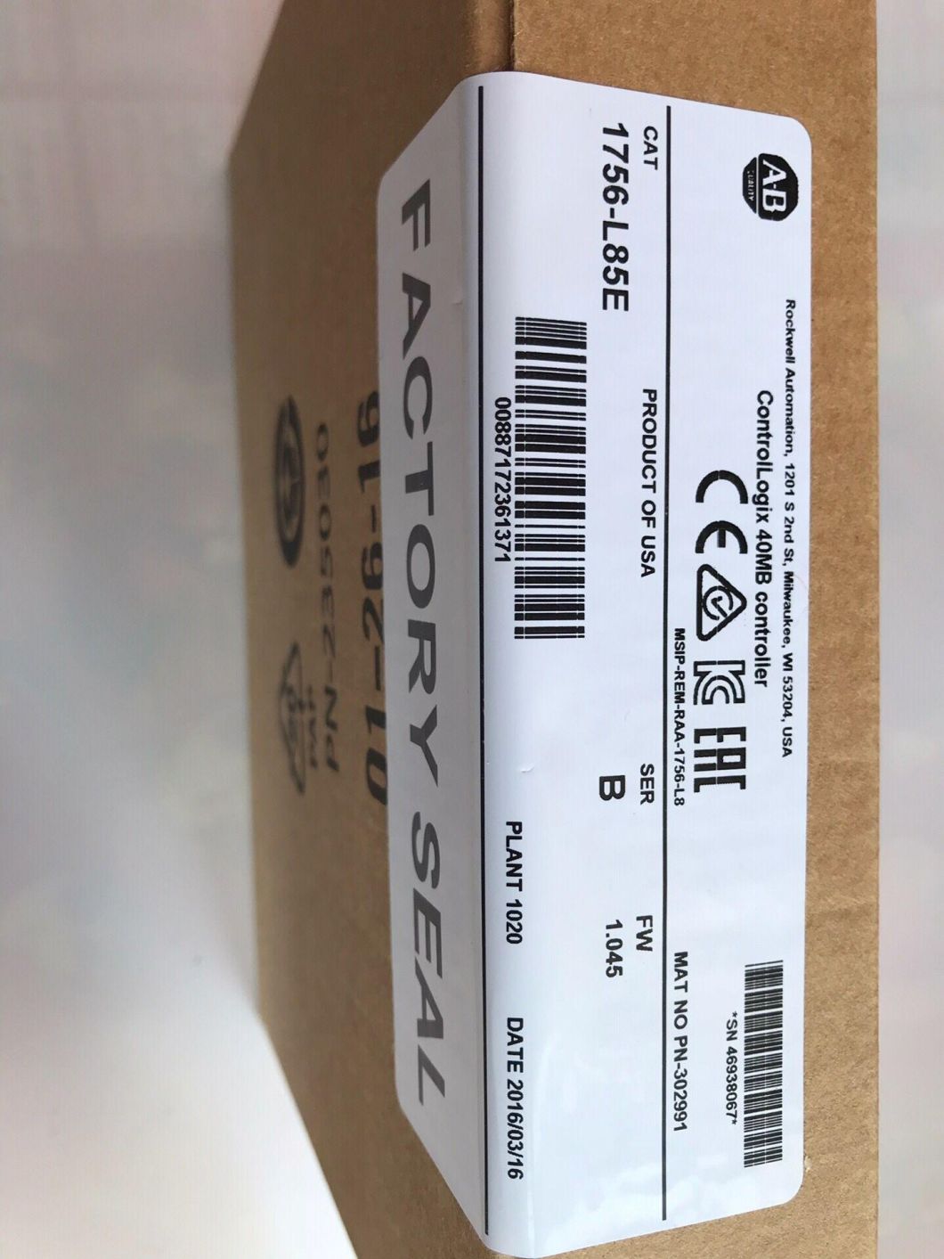 Allen Bradley CPU Module 1756-L85e