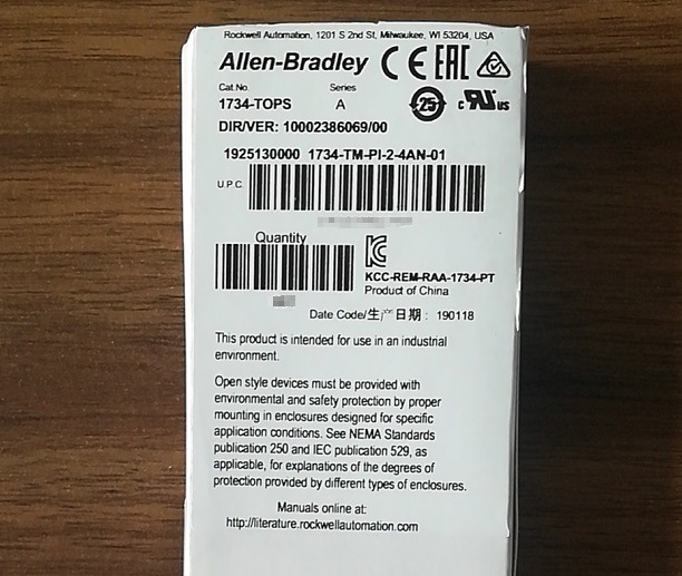 Allen-Bradley PLC Terminals 1734-Tops Terminal Base