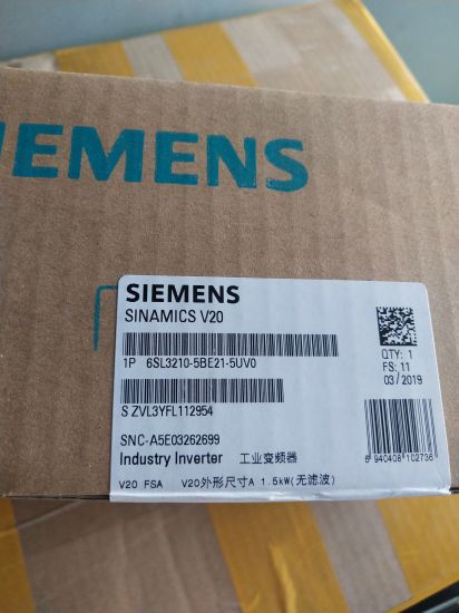 Siemens V20 Drive Original and Brand New Model 6SL3210-5be21-5UV0