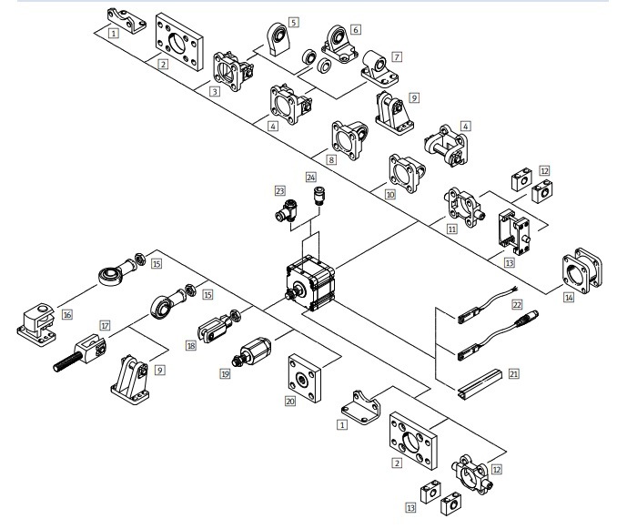 Air/Compact Cylinder Advu-32-60-P-a for Proximity Sensing by Festo Corporation