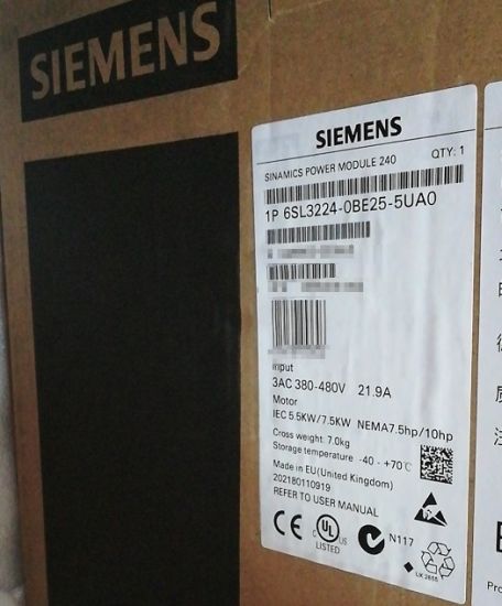 High Siemens Power Module Pm240 6SL3224-0be25-5ua0 for Auto